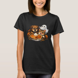 Camiseta Bolo de Abóbora Gato Rouba Mordida Cachorro Guarda