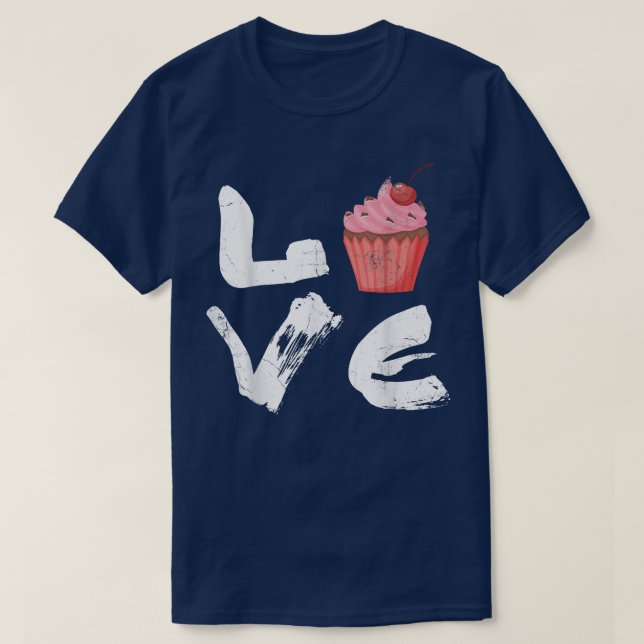 Camiseta Bolo De Amor Para Fãs De Fora Ou De Banho (Frente do Design)