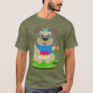 Camiseta Bolo de Aniversário de Cachorro