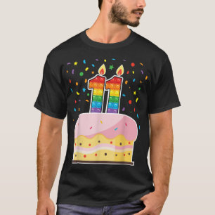 Camiseta Bolo de Aniversário de pop Garotas 11 Anos Opa