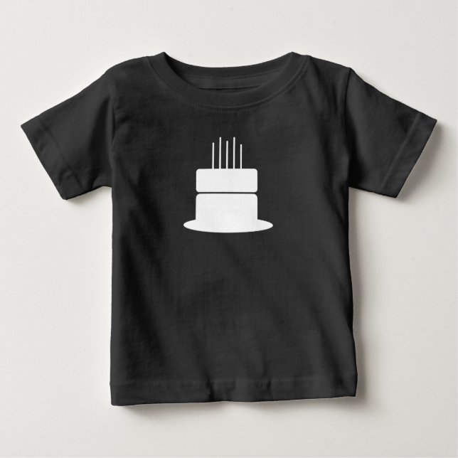Camiseta Bolo de aniversário de qualquer cor (Frente)