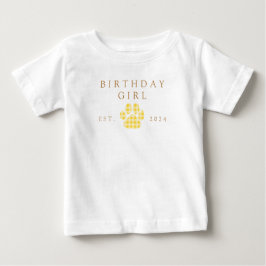 Camiseta Bolo de Aniversário dos Yellow Kids com Xadrez Ama