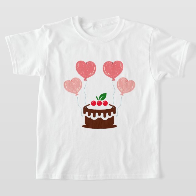 Camiseta Bolo de Aniversário Estampada Infantil (Postura )