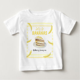 Camiseta Bolo de Banana em Aquarela Festa de Aniversário