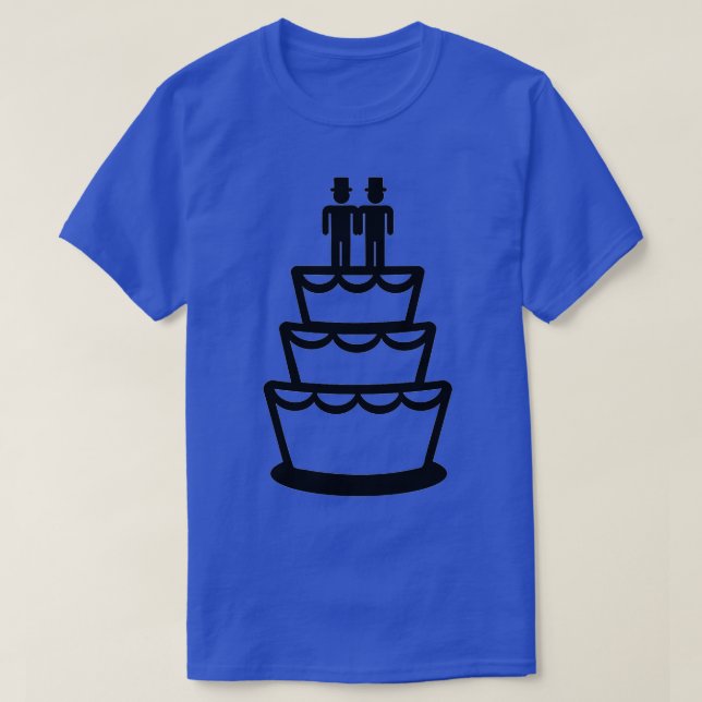 Camiseta Bolo de casamento gay (Frente do Design)