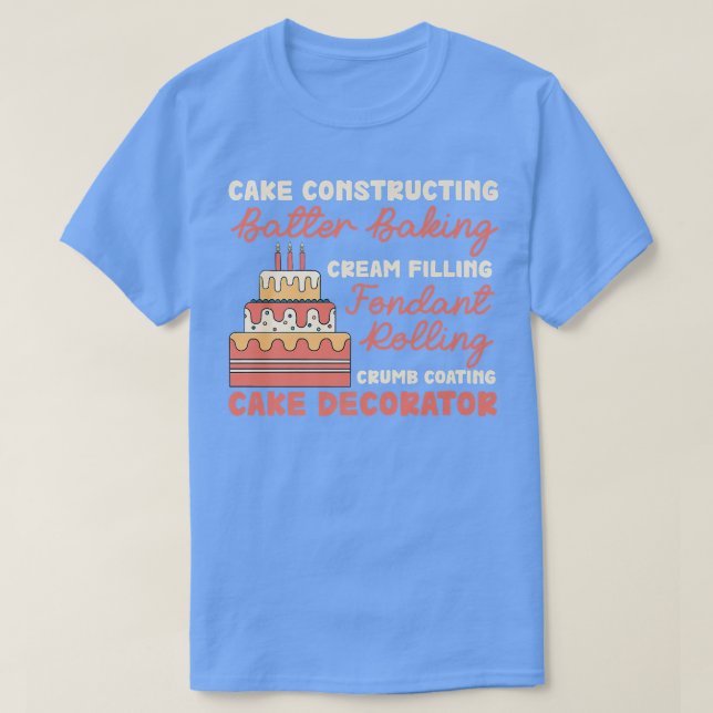 Camiseta Bolo de Construção de Batedor de Creme (Frente do Design)