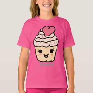 Camiseta Bolo de Coração Minimalista Fofo Amor