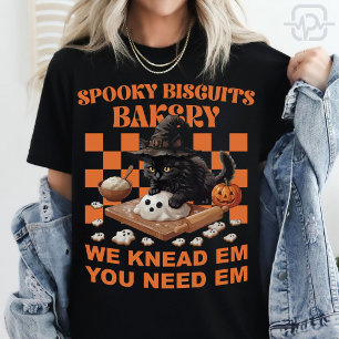 Camiseta Bolo de Gato Preto de Bruxas do Halloween