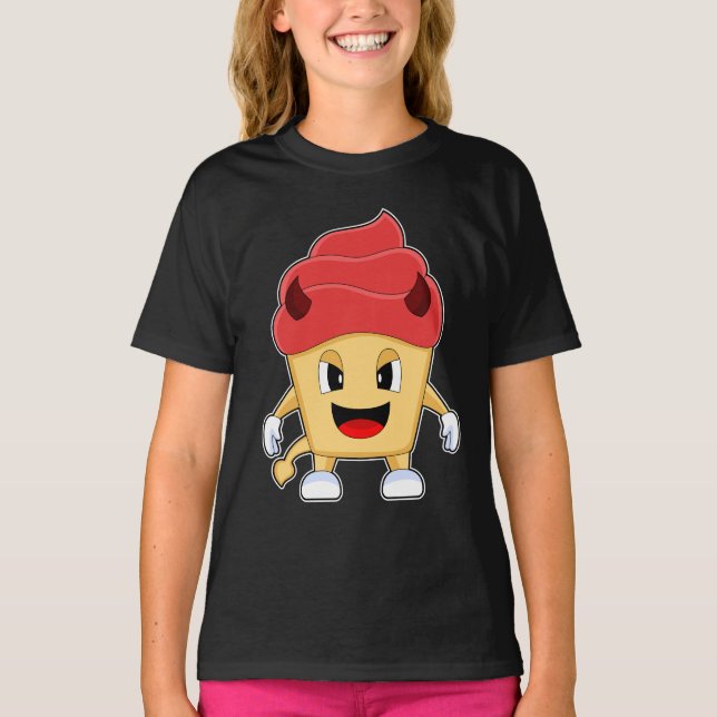 Camiseta Bolo de Halloween Diabo (Frente)