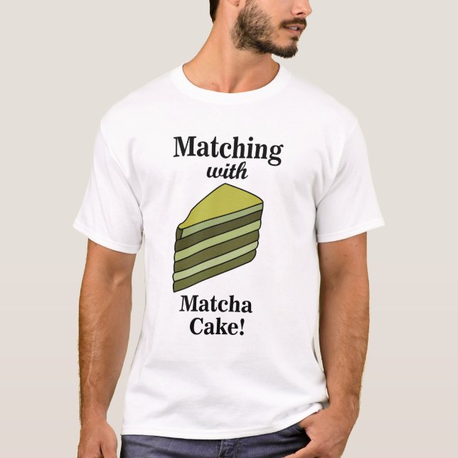 Camiseta Bolo de Matcha Comida Engraçada (Frente)
