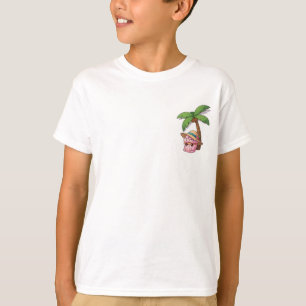 Camiseta Bolo de Verão Palmeira Férias Crianças
