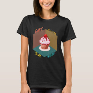 Camiseta Bolo Decorando Paixão Fazendo Sarcástico