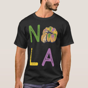 Camiseta Bolo do Rei Mardi Gras Desfile de Shenanigan de No