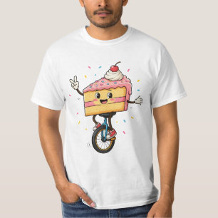 Camiseta Bolo Feliz em um Uniciclo 