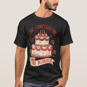 Camiseta Bolo que constrói bolos engraçados cozinhando pade