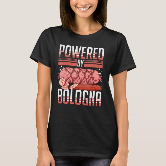 Camiseta Bolonha Carne Itália Sandwich Sausage Baloney Frie (Frente)
