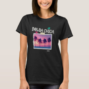 Camiseta Bolsa Chica California Retro Surfer Vintage Beach