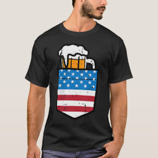 Camiseta Bolsa da Bandeira Americana do Dia 4 de Julho, Pat