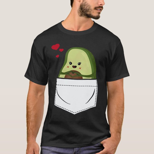 Camiseta Bolsa de Abacate Comendo Abacate Fruta Vegana (Frente)