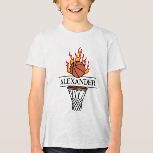 Camiseta Bolsa de basquetebol personalizada do Fire & hoop 
