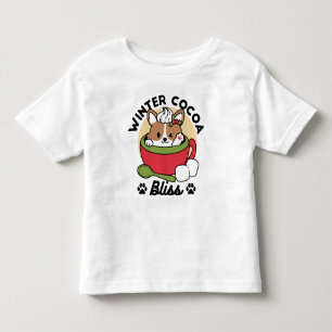 Camiseta Bolsa de Cacau de inverno - Cachorro-Bonito em Des