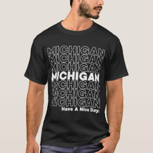 Camiseta Bolsa de compra Michigan Obrigado Estado