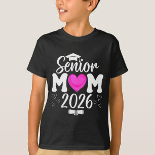 Camiseta Bolsa de formatura Senior 2026 mãe coração rosa or