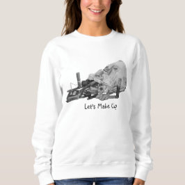 Camiseta bolsa de maquiagem retrô com slogan divertido pret