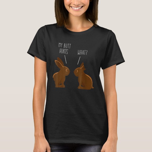 Camiseta Bolsa de Páscoa coalhada Engraçada Ensinar Meu Bum (Frente)