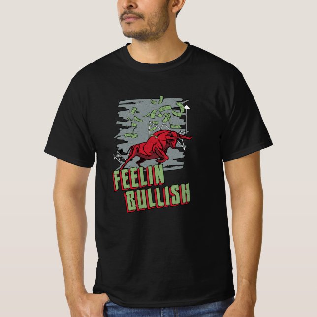 Camiseta Bolsa de Valores Feelin Bullish Trading Bull Trade (Frente)