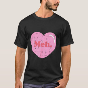 Camiseta Bolsa do Coração Meh Engraçado Anti Dia dos Namora