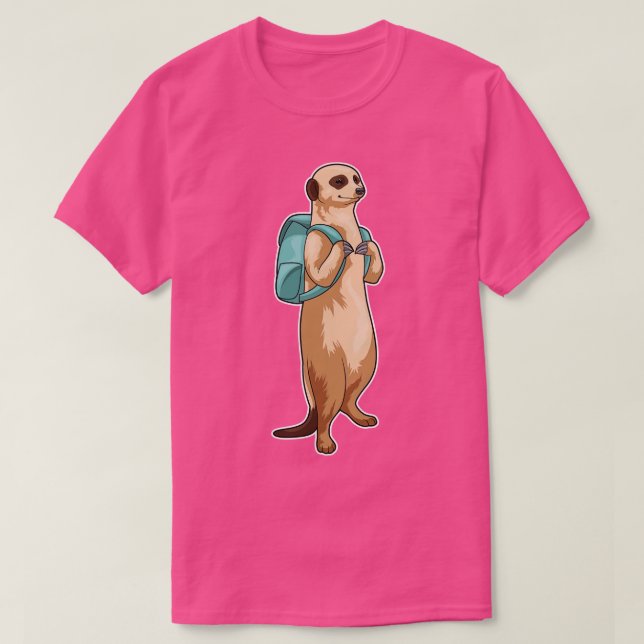 Camiseta Bolsa Escolar de Meerkat (Frente do Design)