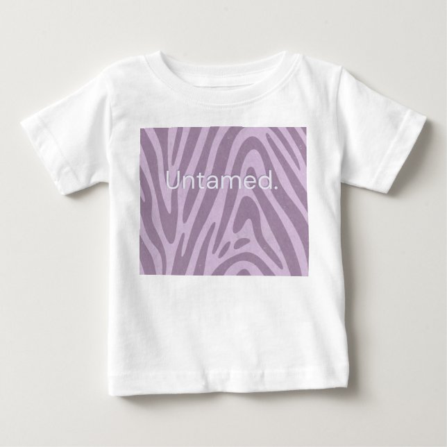 Camiseta Bolsa estampada com zebra roxa (Frente)