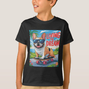 CAMISETA BOLSA FRANCESA "VIVENDO O SONHO" PARA CRIANÇAS