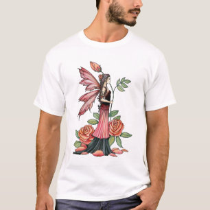 Camiseta Bolsa Tote Gothic Red Rose Fairy por Molly Harriso