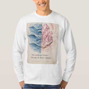 Camiseta Bolsa Tote Sri Lankan Gems - Oceano & Quartzo Rosa