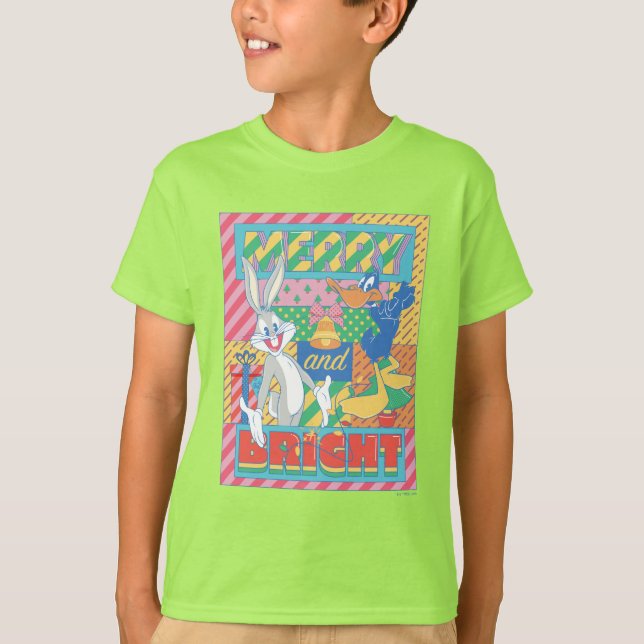 Camiseta BOLSAS DE CARRO™ | Feliz e Natal Brilhante (Frente)