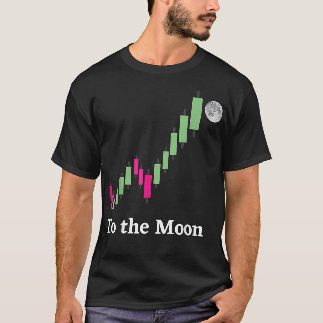 Camiseta Bolsas De Negociação De Mercado Para A Lua (Frente)