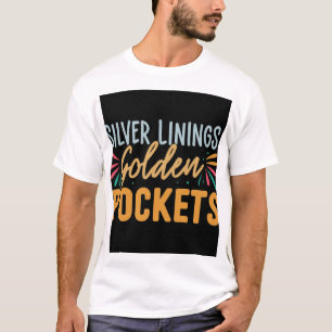 Camiseta Bolsas de Ouro de enlaces prateados.