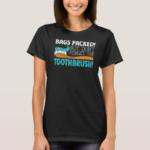 Camiseta Bolsas embaladas, mas não esqueça os dentes da esc