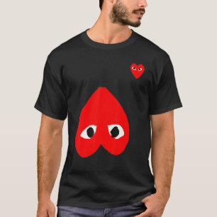 Camiseta Bolsinho Coração Adorável Homens Mulheres Crianças