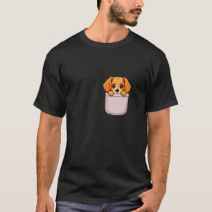 Camiseta Bolsinho de Cachorrinho Fofo