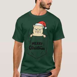 Camiseta Bolso de natal Feliz Gato
