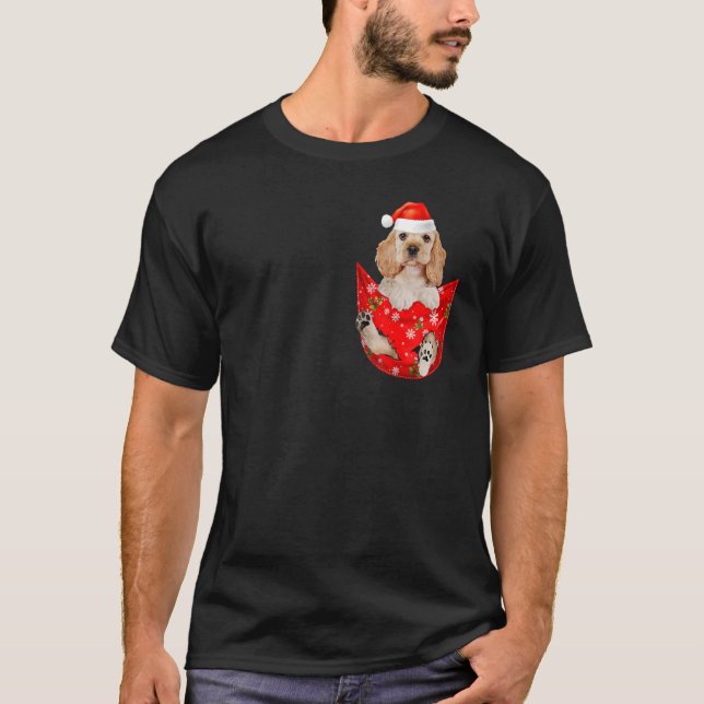 Camiseta Bolso de Natal Inglês do Cocker Spaniel para cão (Frente)