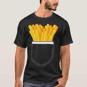 Camiseta Bolso frontal com batatas fritas fritas
