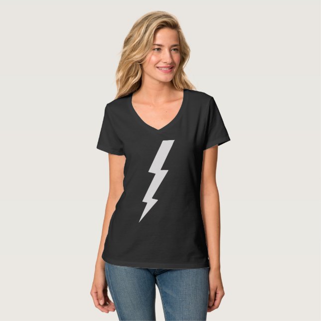 Camiseta Bolt De Relâmpago Black Thunderbolt Garotas (Frente Completa)