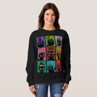 Camiseta Bolt The Cat Christmas Sweatshirt das mulheres