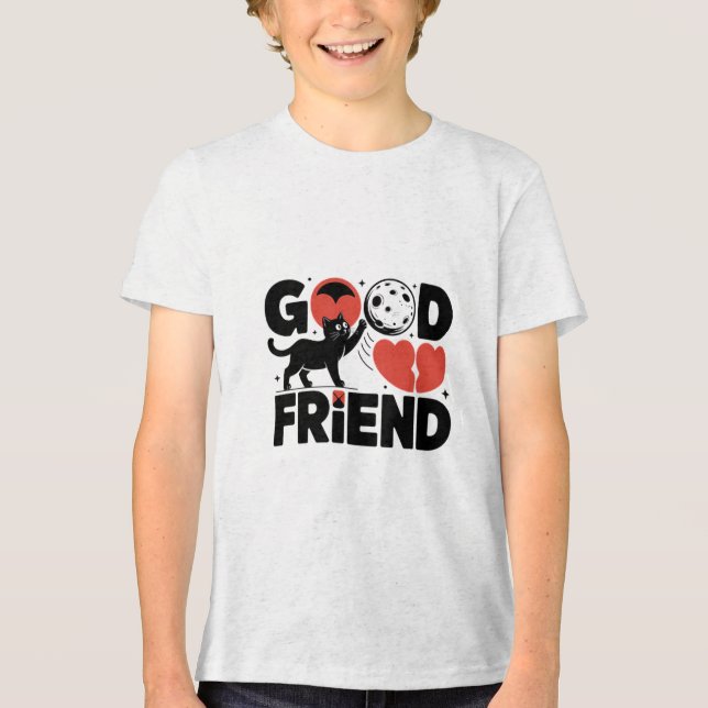 Camiseta Bom Amigo 🤝 – Designs de Amizade e Melhores Amigo (Frente)