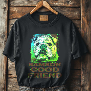 Camiseta bom amigo Nome personalizado, Gráfico de cachorro