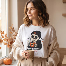 Bom Apetite Esqueleto Café Halloween